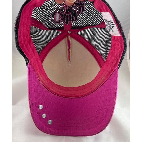 Cabo Wabo Pink Mesh Trucker Hat With Embroidered Logo & Adjustable Snapback - Picture 6 of 7